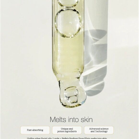 NIB Lorde + Belle RADIANT FACE ELIXER - Light Antioxidant Face Oil - MSRP $69 - Picture 5 of 11